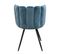 Lot De 2 Chaises Velours Bleu - Charlotte