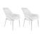 Lot De 2 Fauteuils Coque Plastique Blanche - Monica