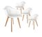 Lot De 4 Fauteuils Assises Blanches - Travis