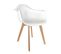 Lot De 6 Fauteuils Assises Blanches - Travis