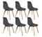 Lot De 6 Chaises Avec Maille Noire Fils Argentés - Stygn