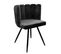 Lot De 4 Chaises Velours Noir - Charlotte