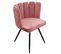 Lot De 6 Chaises Velours Rose - Charlotte