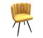 Lot De 4 Chaises Velours Jaune - Charlotte