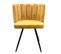 Lot De 4 Chaises Velours Jaune - Charlotte