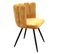 Lot De 4 Chaises Velours Jaune - Charlotte