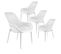 Lot De 4 Fauteuils Coque Plastique Blanche - Monica