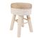 Lot De 2 Tabourets Tressés Naturel Et Beige - Estany