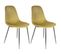 Lot De 2 Chaises Velours Côtelé Jaune Moutarde - Alessia