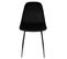 Lot De 4 Chaises Velours Côtelé Noires - Alessia