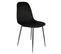 Lot De 4 Chaises Velours Côtelé Noires - Alessia