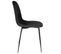 Lot De 4 Chaises Velours Côtelé Noires - Alessia