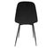 Lot De 4 Chaises Velours Côtelé Noires - Alessia