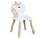 Ensemble Table Et 2 Chaises Enfant Motif Licorne - Unicorn