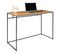 Bureau Acier Noir Et Plateau Bois Naturel - Vollrad