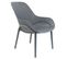 Lot De 2 Fauteuils Coque Plastique Grise - Monica