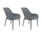 Lot De 2 Fauteuils Coque Plastique Grise - Monica