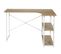 Bureau D'angle Blanc Et Naturel Avec 2 Tablettes - Biwo