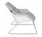 Fauteuil Incliné Gris Coque Blanche - Lounge