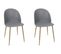 Lot De 2 Chaises Scandinaves Grises - Maddy