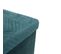 Banc Pliable Velours Bleu Canard Avec Tiroirs - Floy