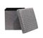 Pouf-coffre Pliable Gris Foncé Motif Géométrique - Loff