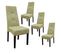 Lot De 4 Chaises Vert Clair Capitonnées - Dallas