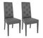 Lot De 2 Chaises Simili Gris Et Pieds Laqués - Trevi