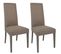 Lot De 2 Chaises Tissu Chevreuil Et Pieds Laqués - Lascala