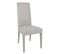 Lot De 2 Chaises Tissu Gris Perlé Et Pieds Laqués - Lascala