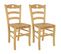 Lot De 2 Chaises Naturelles Et Assises En Bois - Naples