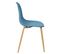 Lot De 6 Chaises Bleues Et Pieds Aspect Bois - Laly