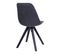 Lot De 2 Chaises Tissu Gris Foncé Et Piétement Hévéa Noir - Nibben