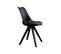 Lot De 2 Chaises Noires Et Piétement Hévéa Noir - Nibben