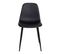 Lot De 2 Chaises Simili Noir Et Piétement Acier Noir - Dyvik