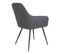 Lot De 2 Fauteuils Simili Gris Et Piétement Acier Noir - Viby