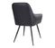 Lot De 2 Fauteuils Simili Noir Et Piétement Acier Noir - Viby