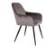 Lot De 2 Fauteuils Velours Taupe Et Piétement Acier Noir - Viby