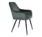 Lot De 2 Fauteuils Velours Vert Et Piétement Acier Noir - Viby