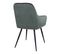 Lot De 2 Fauteuils Velours Vert Et Piétement Acier Noir - Viby