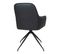 Fauteuil Pivotant Simili Noir Et Piétement Acier - Karbo