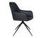 Fauteuil Pivotant Simili Noir Et Piétement Acier - Karbo