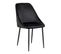 Lot De 2 Chaises Velours Noir Et Pieds Acier - Tinto