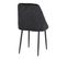 Lot De 2 Chaises Velours Noir Et Pieds Acier - Tinto