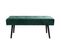 Banc 2 Places Velours Vert Foncé Et Pieds Métal - Gemina