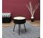 Table D'appoint Noire Avec Coffre Plateau Effet Bois - Tya