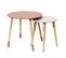 Tables Gigognes Scandinaves Bicolores Rose - Pony