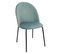 Lot De 2 Chaises Velours Bleu Céladon Motif Rétro - Bibbo