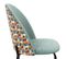 Lot De 2 Chaises Velours Bleu Céladon Motif Rétro - Bibbo