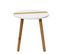 Lot De 2 Tables Gigognes Blanches Et Relief Bambou - Trazen